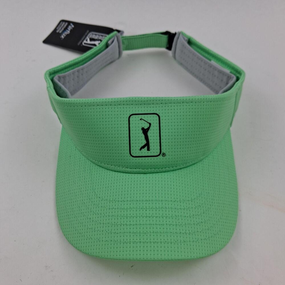 PGA Tour Hat Visor Strap Back Mens One Size Green Golf Airflux Ventilation